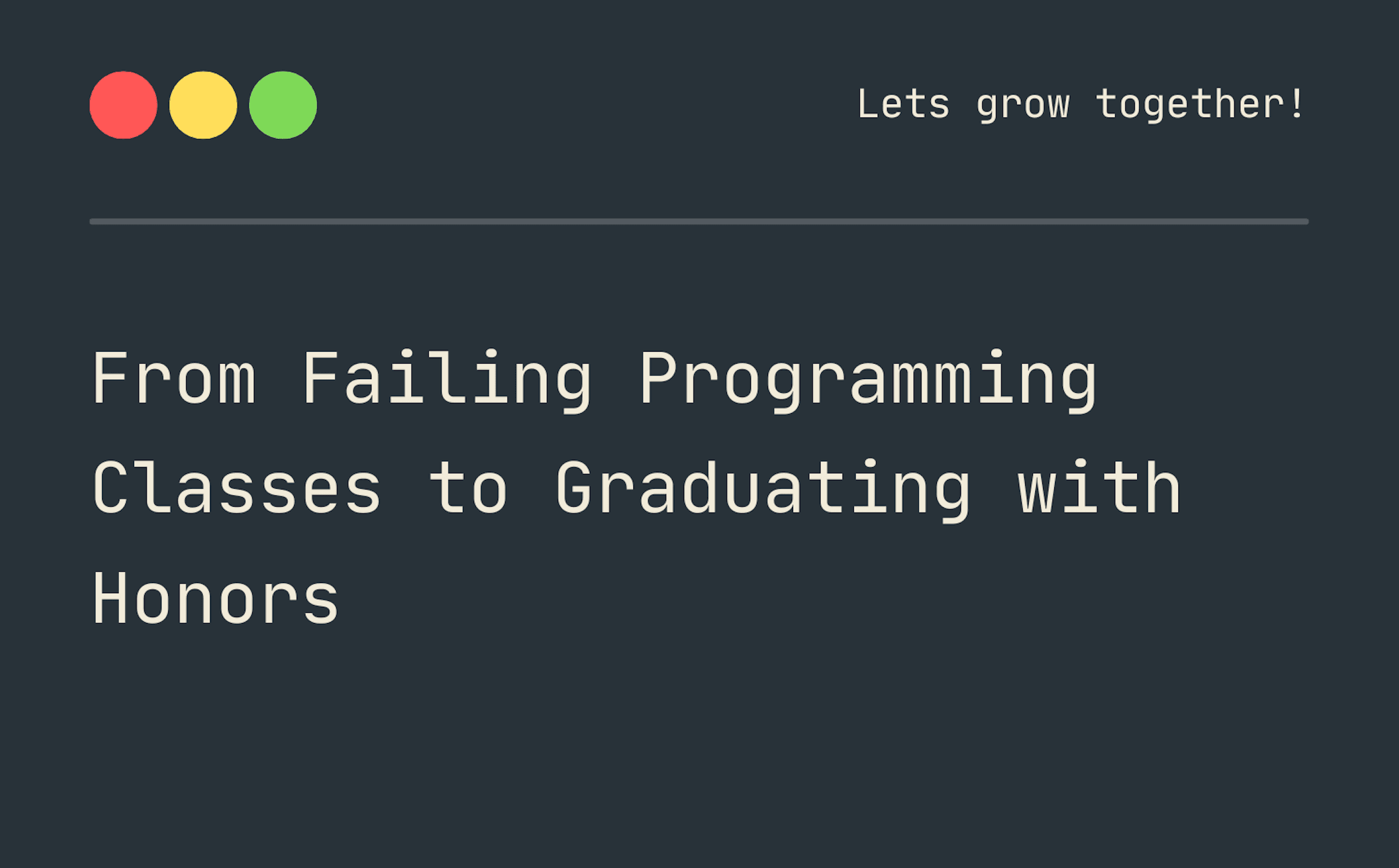 Graduating with Honors